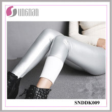 2015 Warm Multicolor PU cuir taille haute épaississement Leggings en molleton